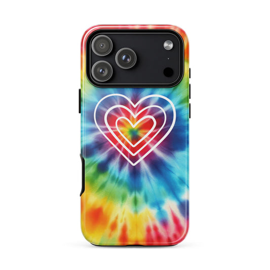 Tie Dye Hearts iPhone 17 Pro Max Tough Case - Glossy Finish - https://ascensionemporium.net