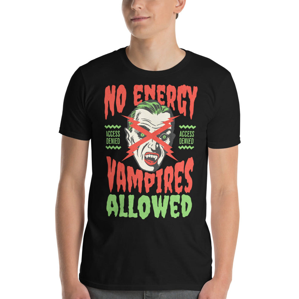 No Energy Vampires Allowed TShirt - Black Color - https://ascensionemporium.net