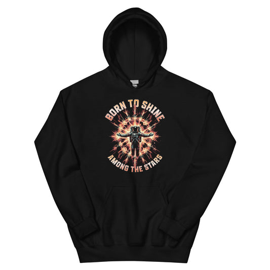 Born To Shine Among The Stars Hoodie - Black Color - https://ascensionemporium.net