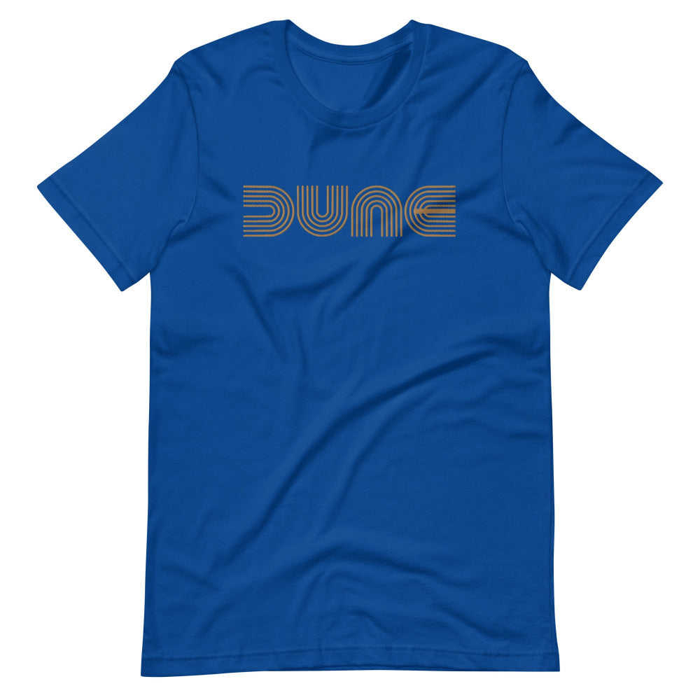 Dune Unisex TShirt with Gold Stitch Embroidery - True Royal Color - https://ascensionemporium.net