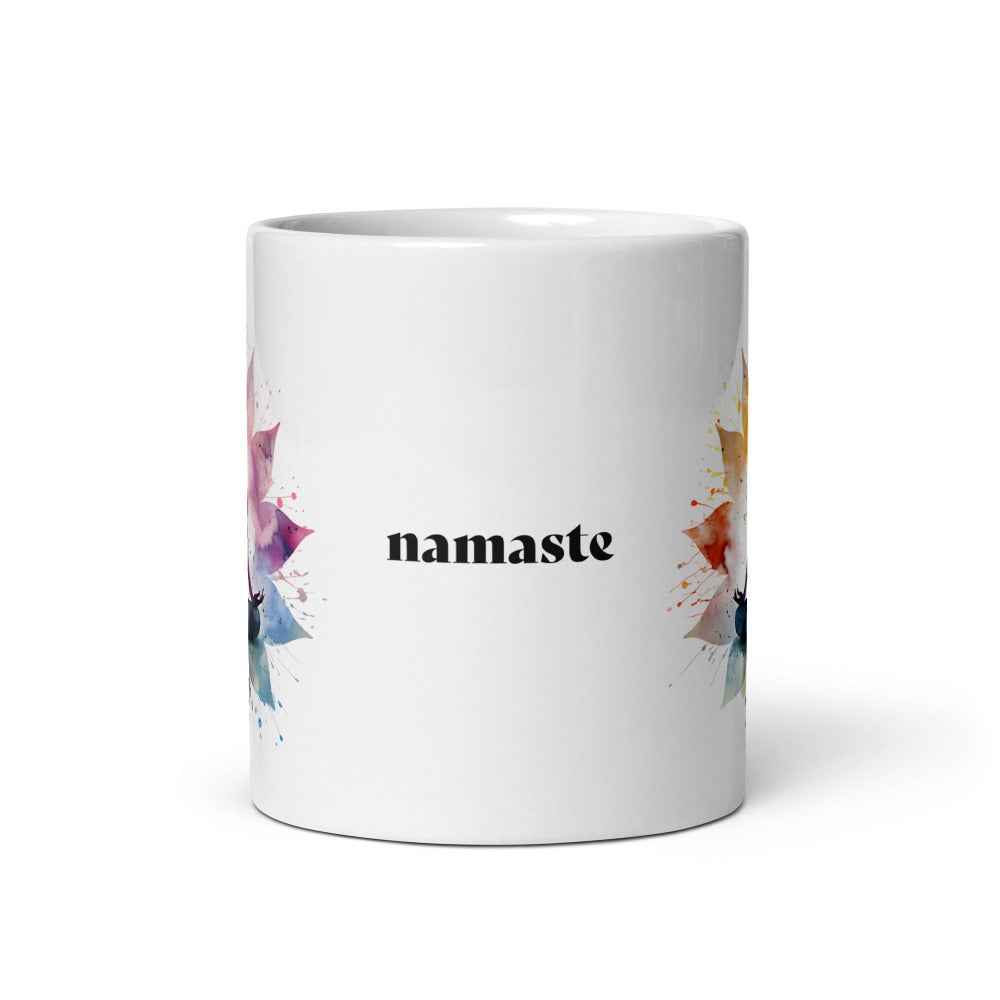 Namaste Yoga Meditation Mug - Flower Mandala