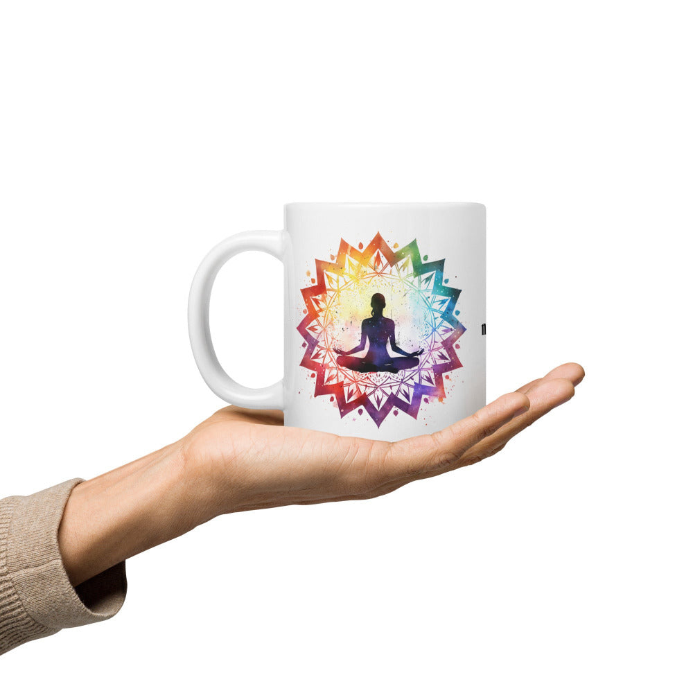Namaste Yoga Meditation Mug - Chakra Mandala - 20 oz