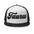 Taurus Zodiac Embroidered Flat Bill Trucker Hat - Black/White/Black Color - https://ascensionemporium.net