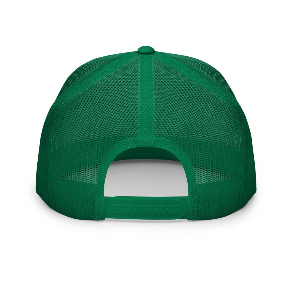 Aries Zodiac Embroidered Flat Bill Trucker Hat - Green/White/Green Color - https://ascensionemporium.net