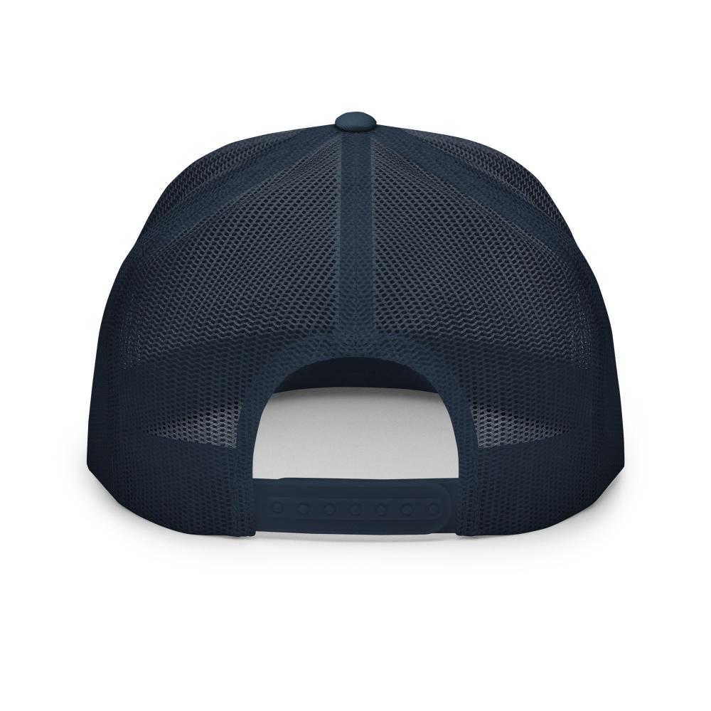 Scorpio Zodiac Embroidered Flat Bill Trucker Hat - Navy Color - https://ascensionemporium.net
