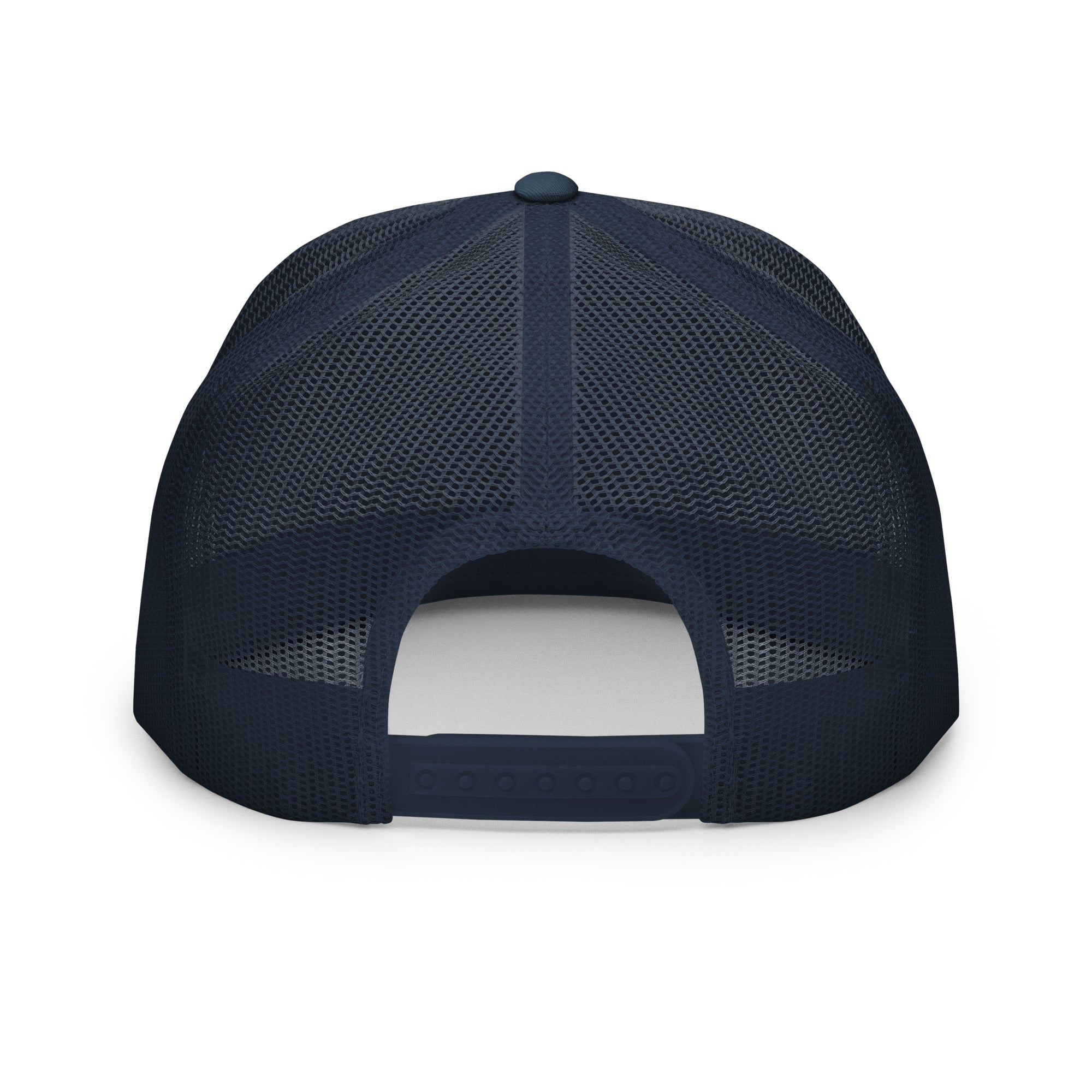 Virgo Zodiac Embroidered Flat Bill Trucker Hat - Navy Color - https://ascensionemporium.net