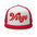 Virgo Zodiac Embroidered Flat Bill Trucker Hat - White/Red Color - https://ascensionemporium.net