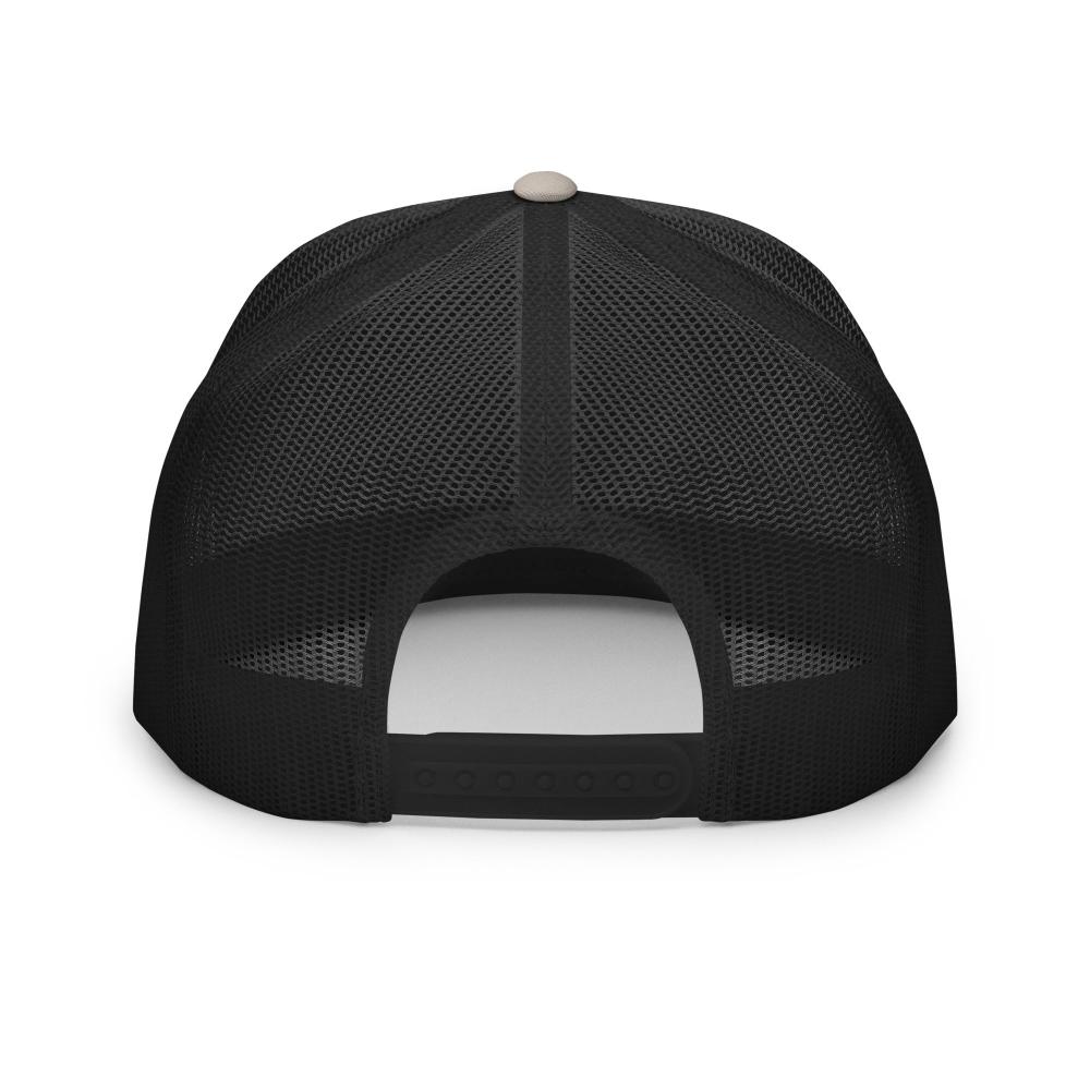 Aries Zodiac Embroidered Flat Bill Trucker Hat - Silver/Black Color - https://ascensionemporium.net