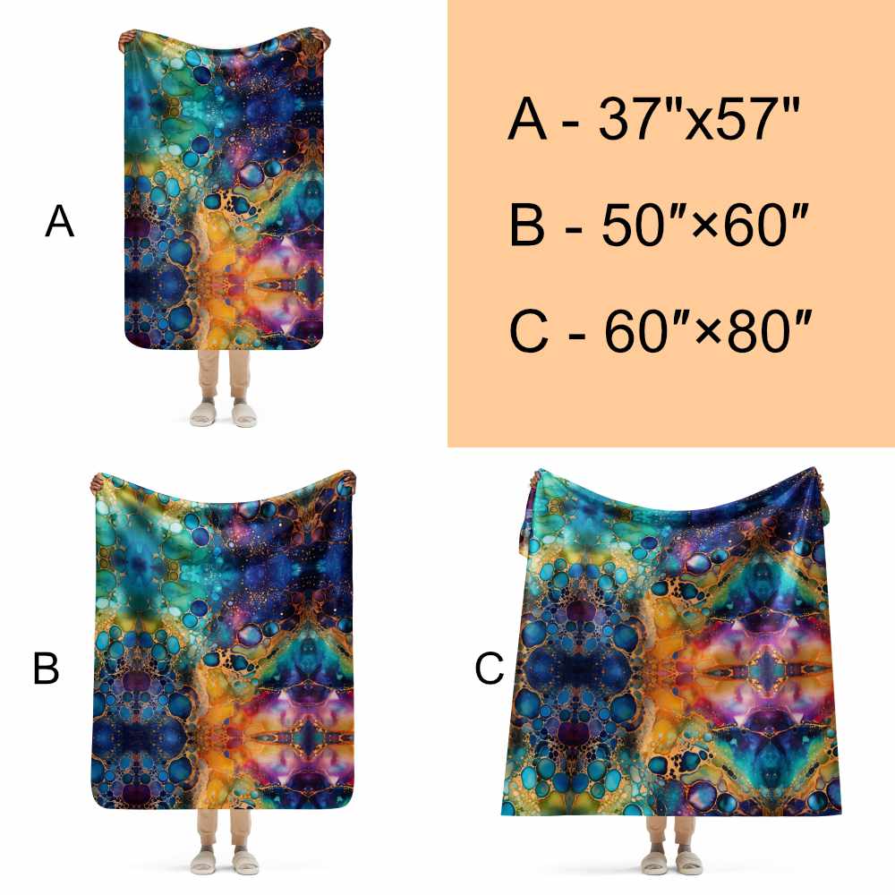 Colorful Multicolor Sherpa Blanket #10 - https://ascensionemporium.net