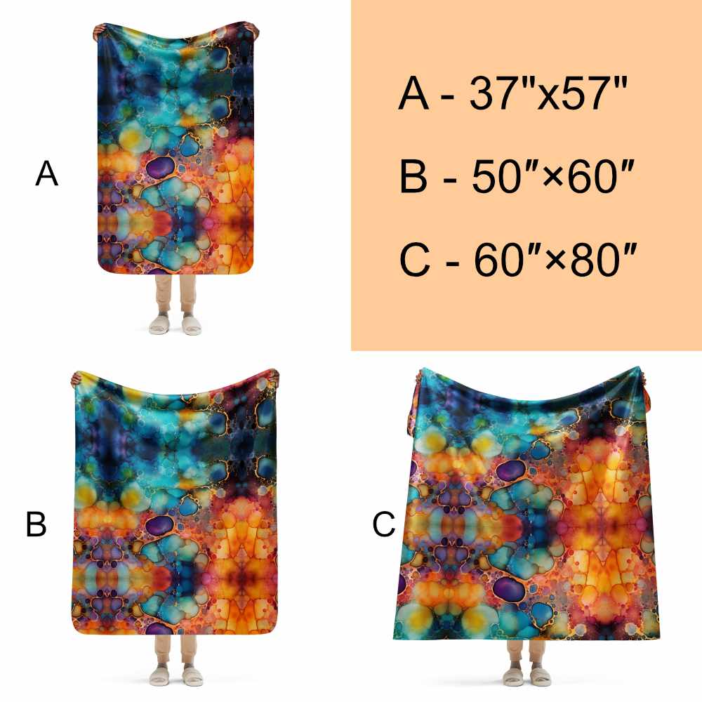 Colorful Multicolor Sherpa Blanket #2 - https://ascensionemporium.net