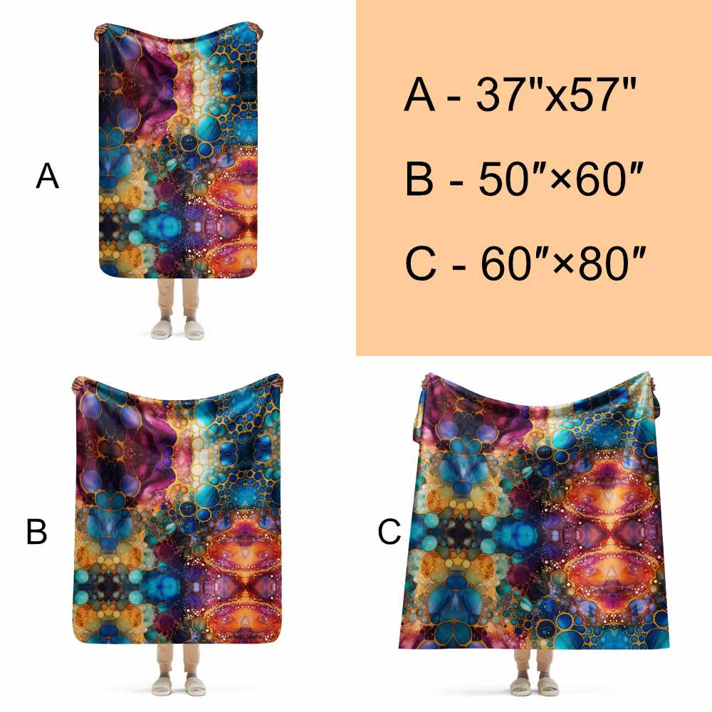 Colorful Multicolor Sherpa Blanket #3 - https://ascensionemporium.net