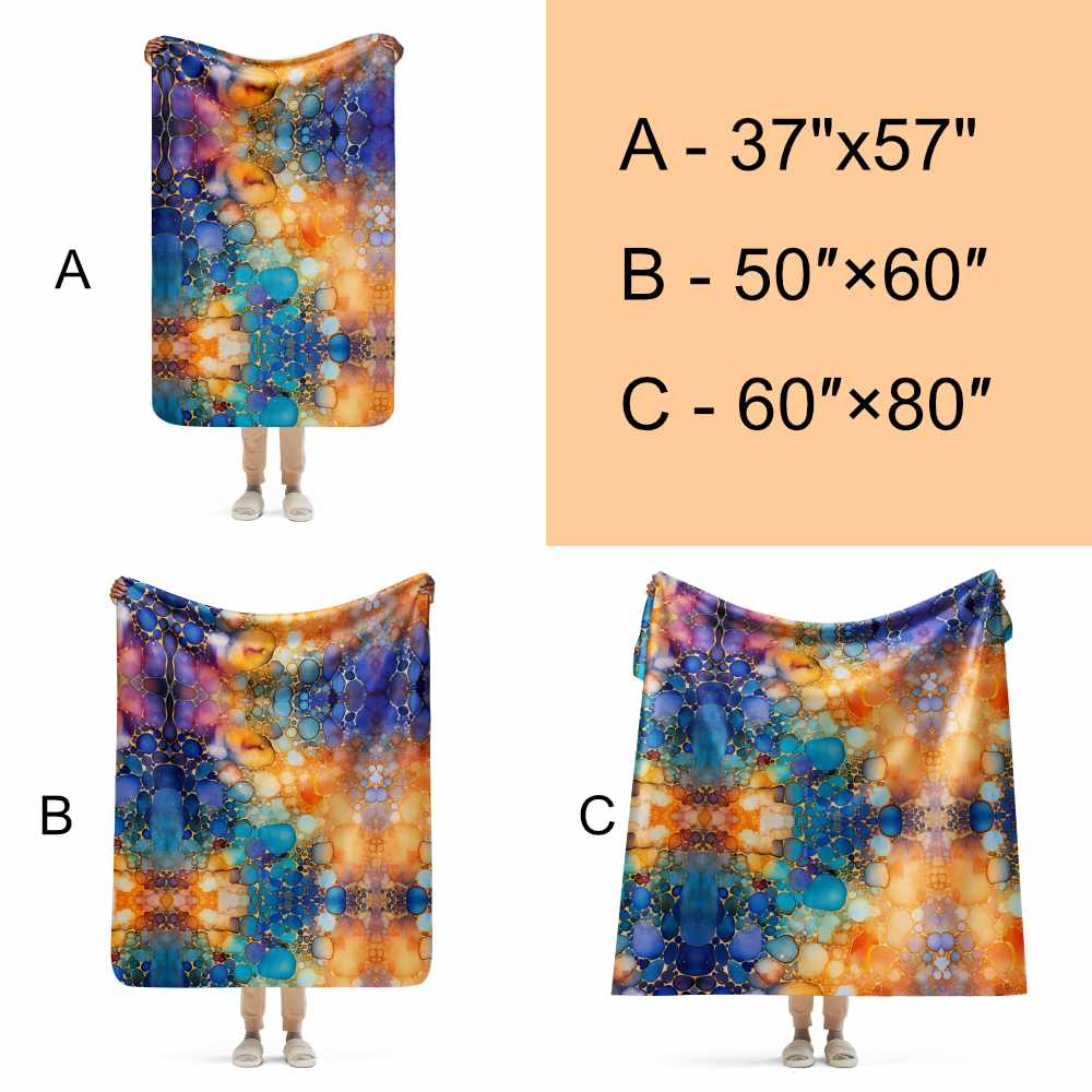 Colorful Multicolor Sherpa Blanket #5 - https://ascensionemporium.net