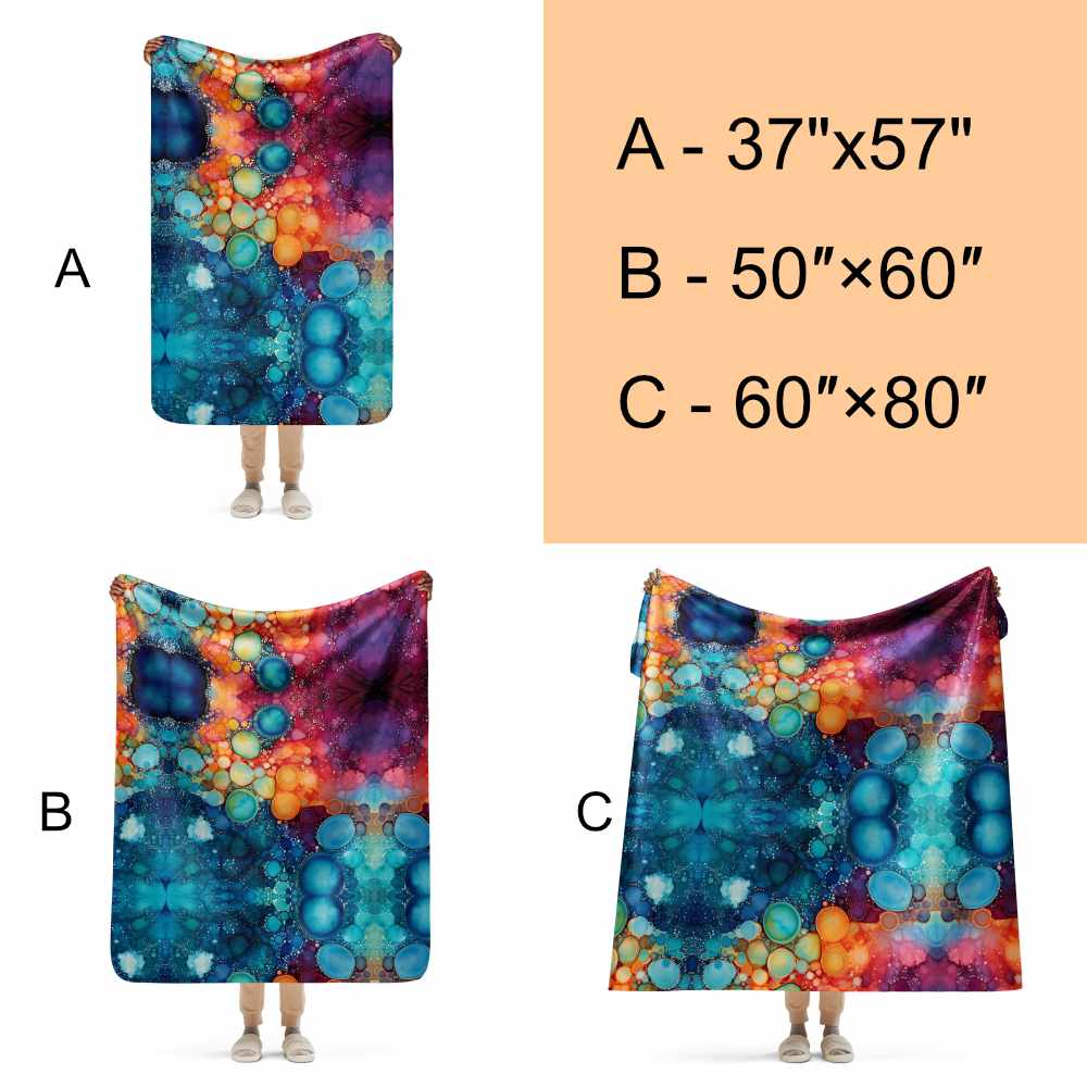 Colorful Multicolor Sherpa Blanket #6 - https://ascensionemporium.net