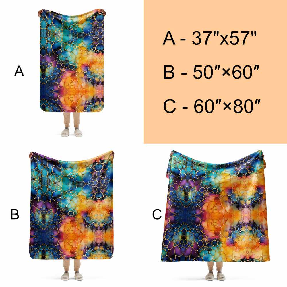 Colorful Multicolor Sherpa Blanket #7 - https://ascensionemporium.net