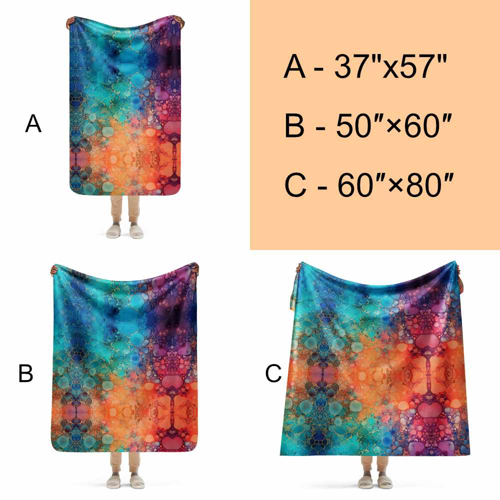 Colorful Multicolor Sherpa Blanket #8 - https://ascensionemporium.net