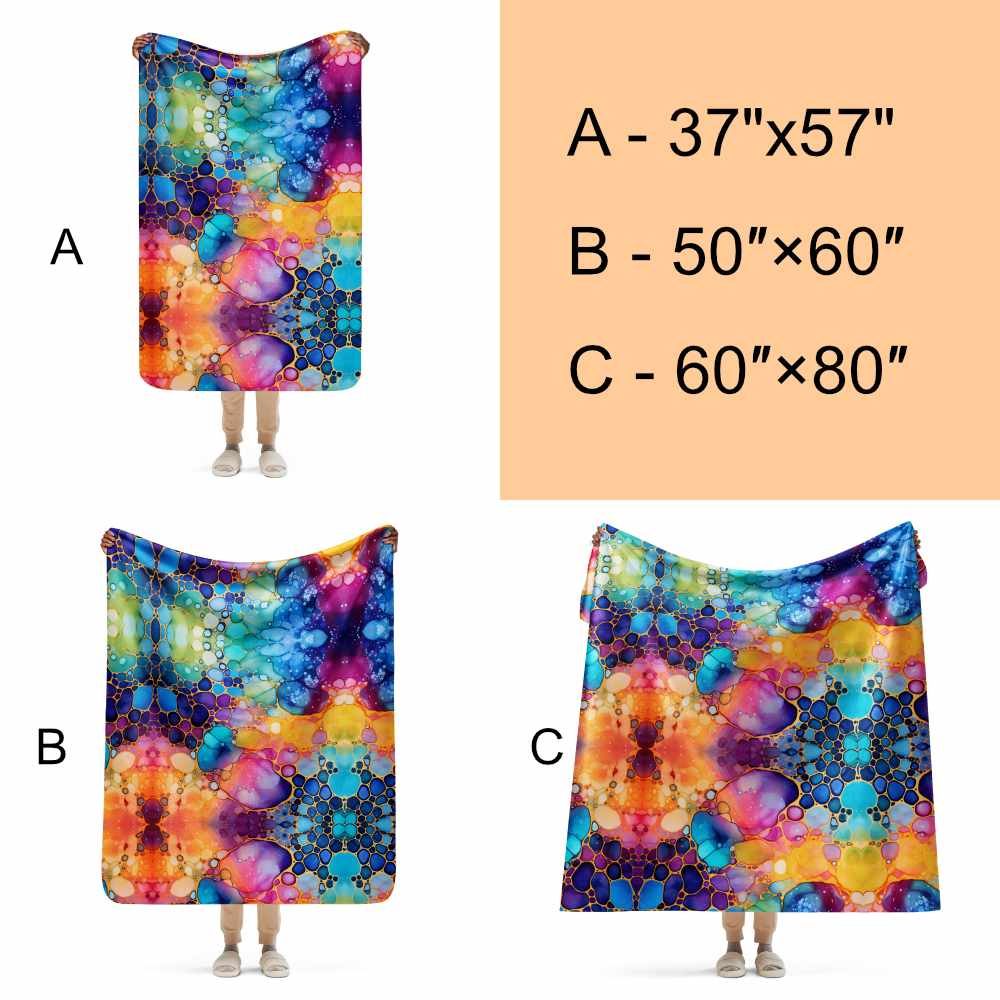 Colorful Multicolor Sherpa Blanket #9 - https://ascensionemporium.net