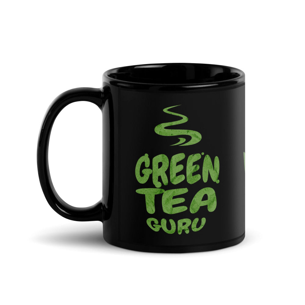Green Tea Guru Black Ceramic Mug - https://ascensionemporium.net