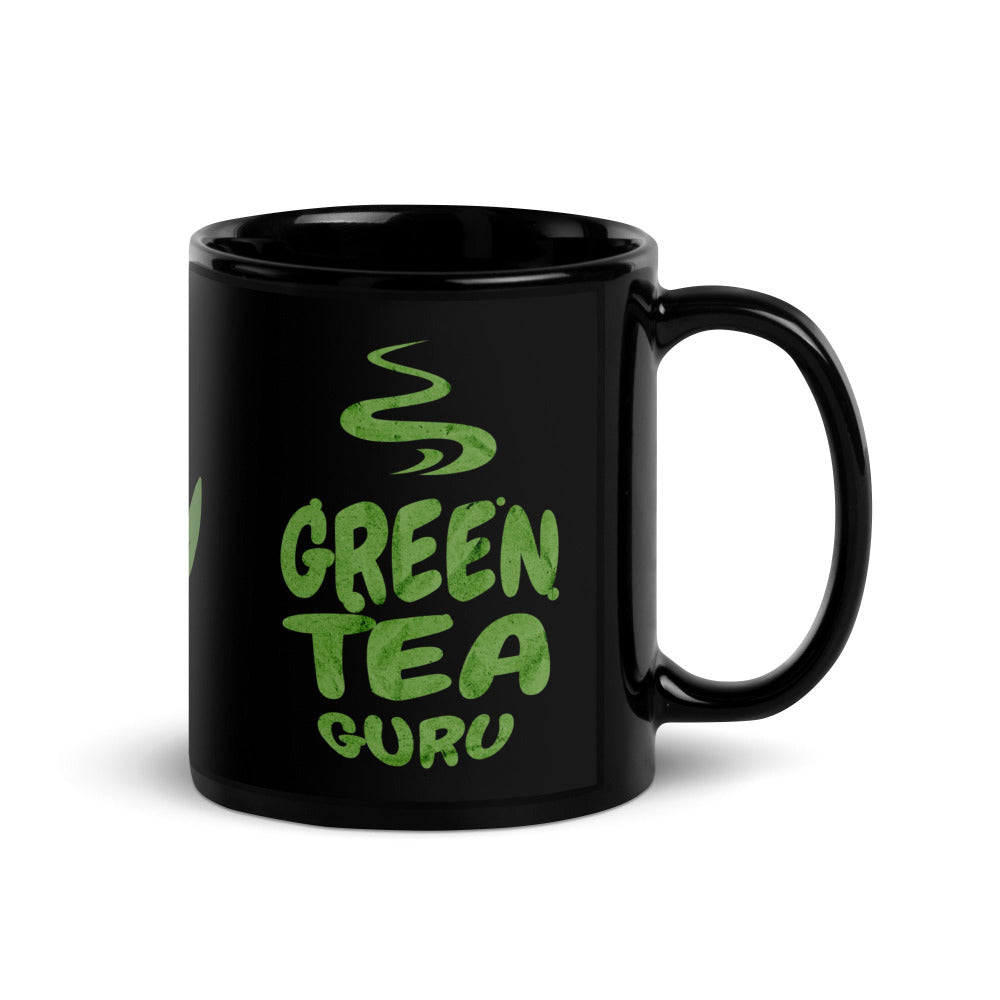 Green Tea Guru Black Ceramic Mug - https://ascensionemporium.net