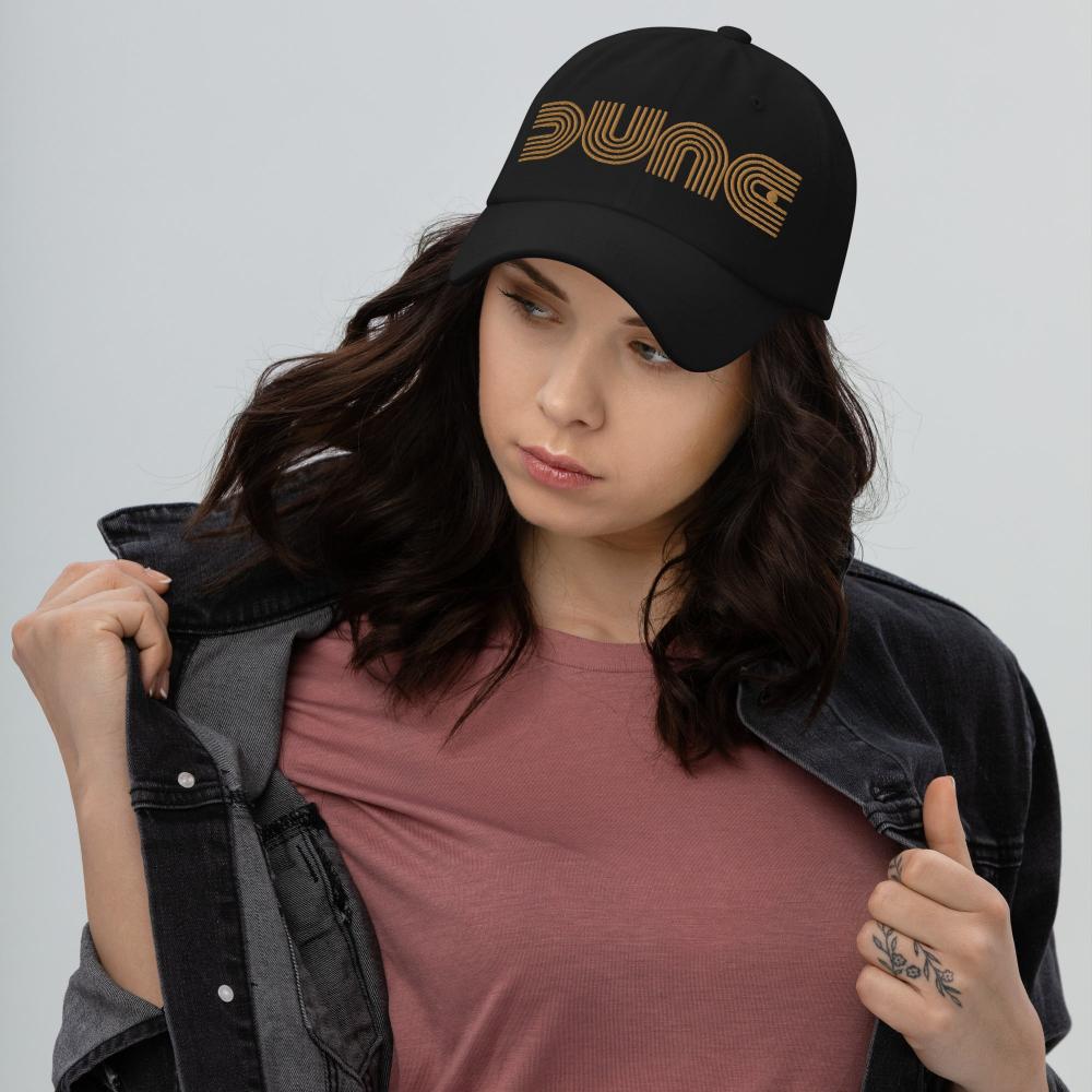 Dune Geometric Embroidered Cap - Black Color - https://ascensionemporium.net