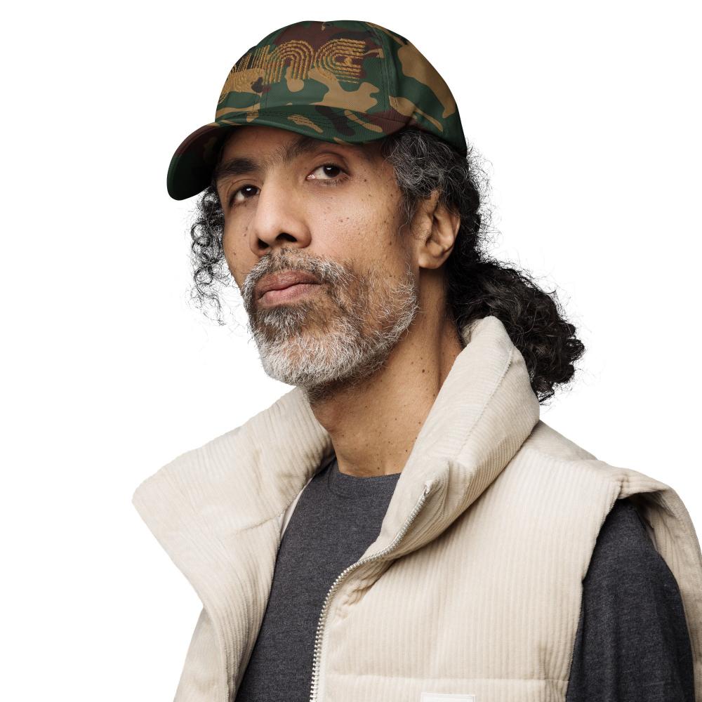 Dune Geometric Embroidered Cap - Green Camo Color - https://ascensionemporium.net