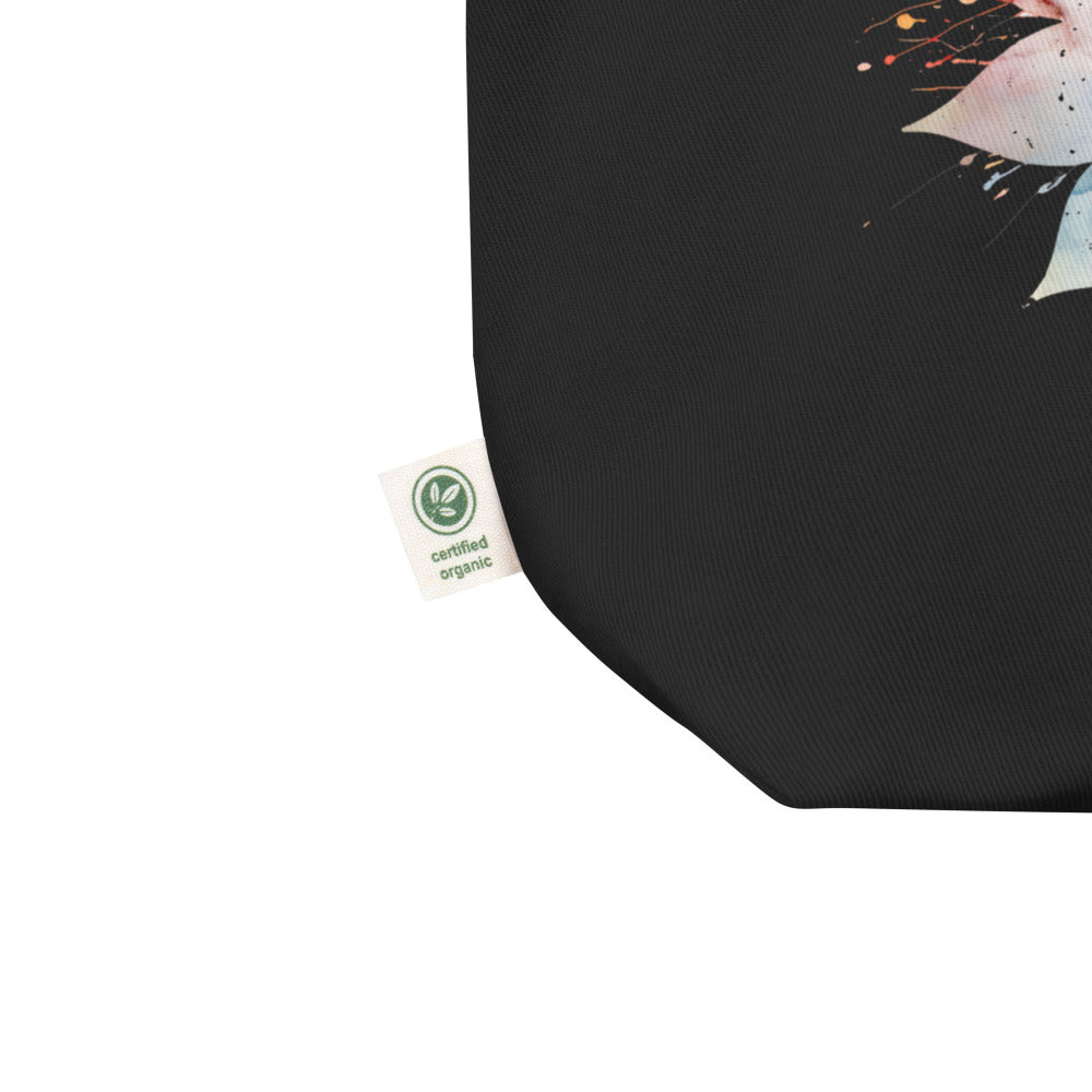 Namaste Lotus Flower Mandala Tote Bag - Black Color - https://ascensionemporium.net