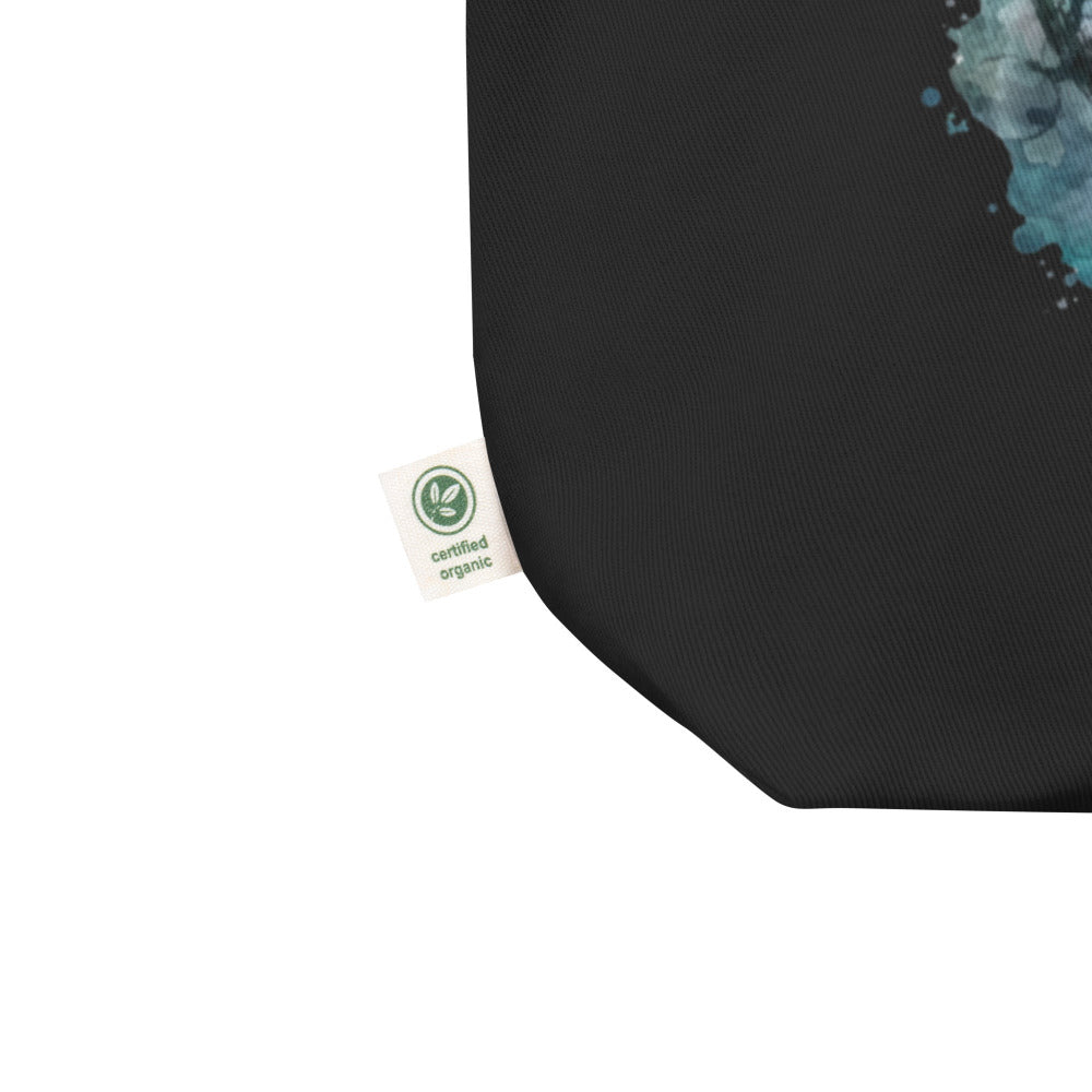 Breathe Watercolor Sphere Tote Bag - Black Color - https://ascensionemporium.net