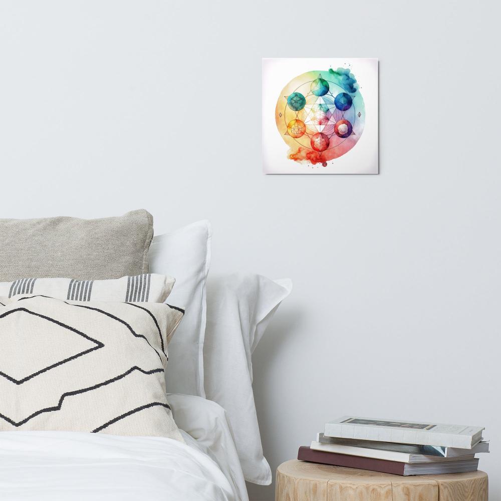 Sacred Geometry Watercolor Metal Print 3 - https://ascensionemporium.net