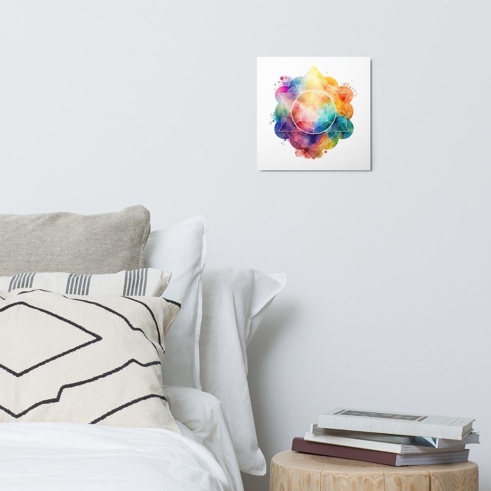 Sacred Geometry Watercolor Metal Print 4 - https://ascensionemporium.net