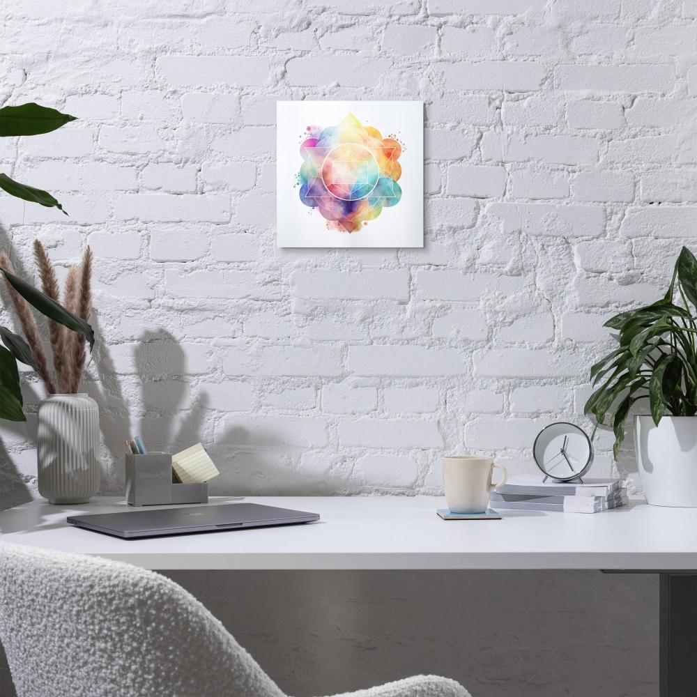 Sacred Geometry Watercolor Metal Print 4 - https://ascensionemporium.net