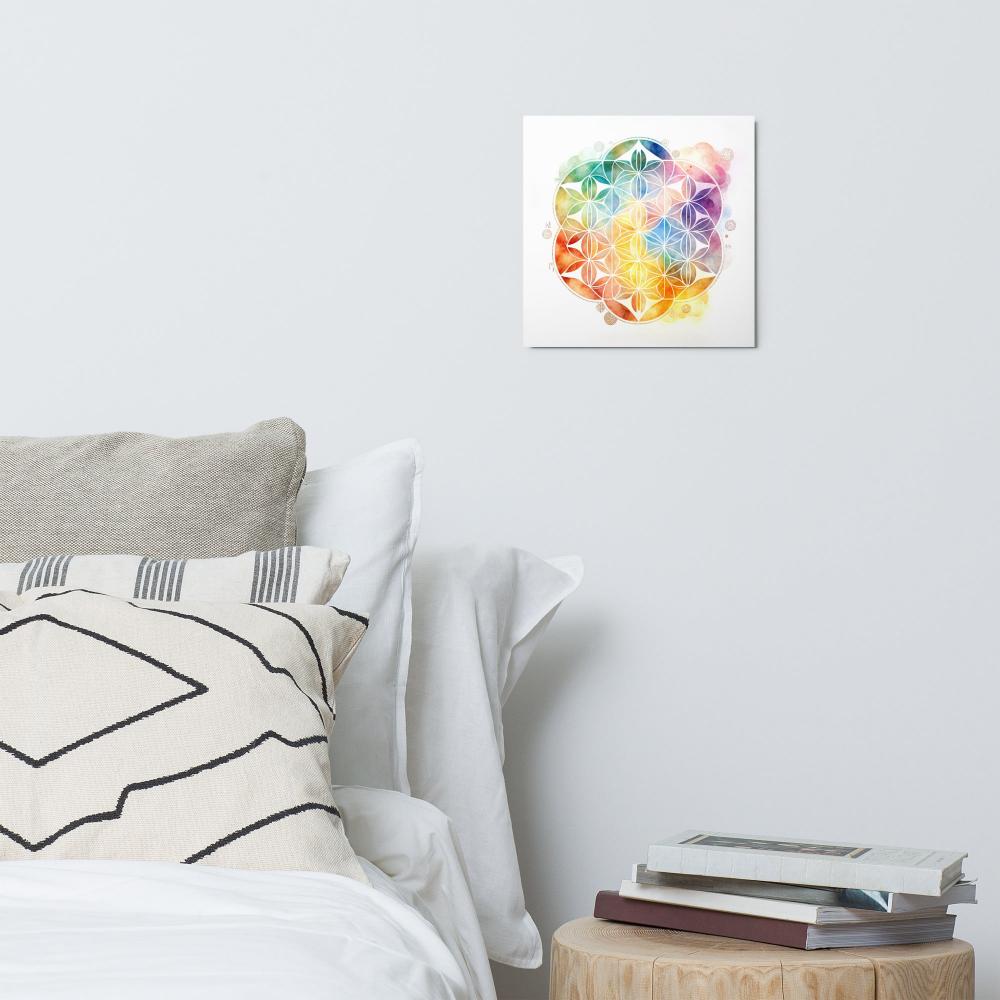 Sacred Geometry Watercolor Metal Print 6 - https://ascensionemporium.net