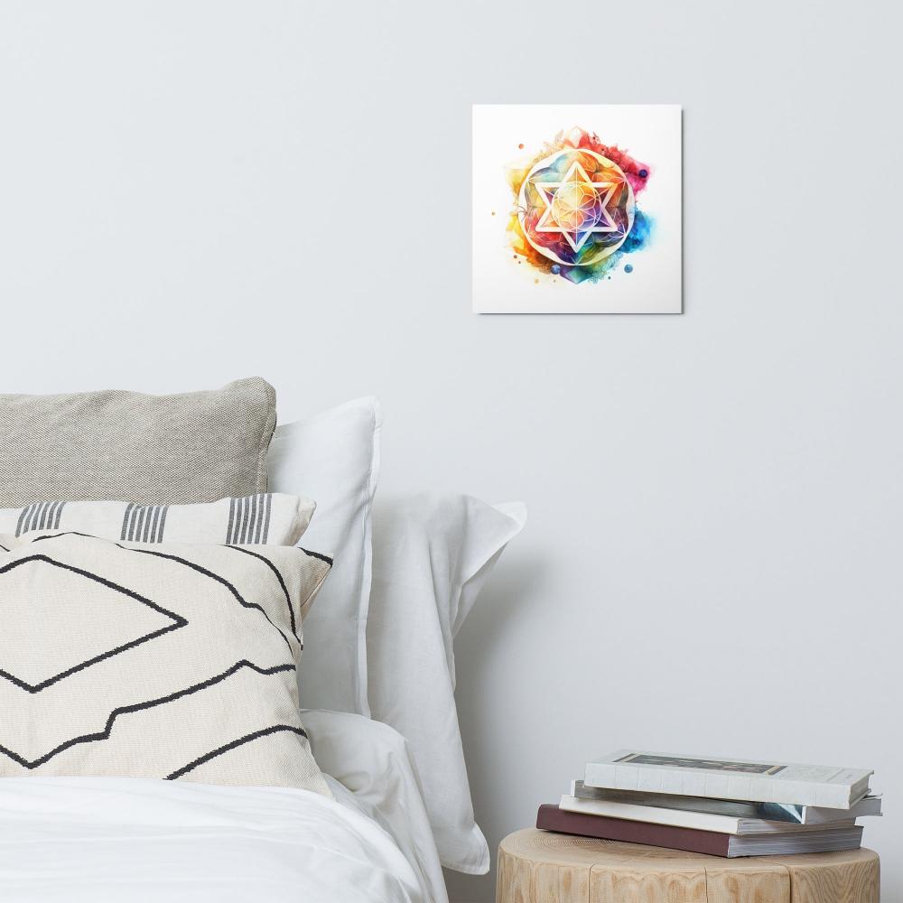 Sacred Geometry Watercolor Metal Print 7 - https://ascensionemporium.net