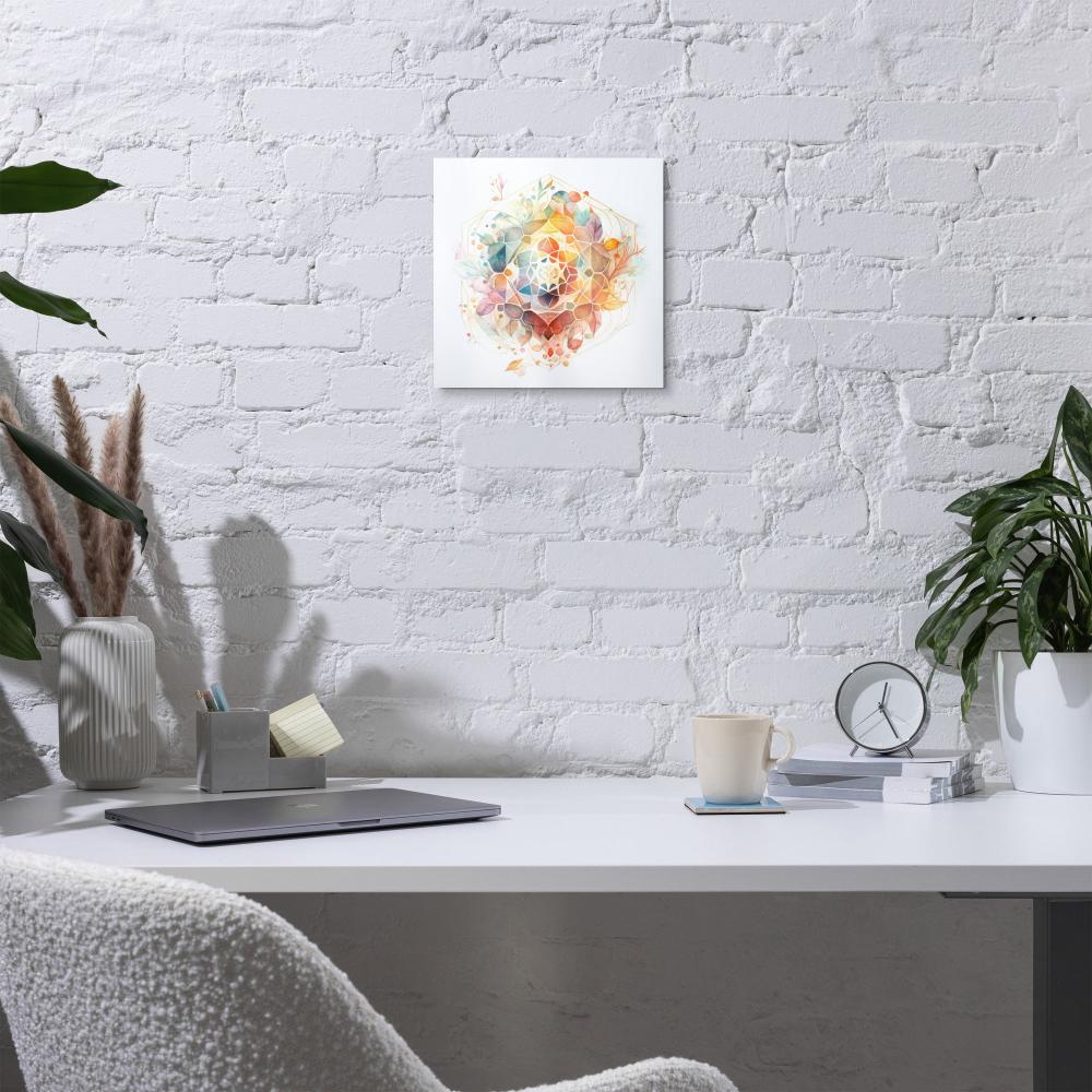 Sacred Geometry Watercolor Metal Print 9 - https://ascensionemporium.net