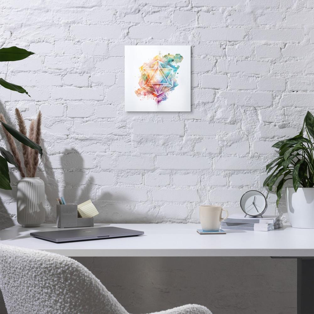 Sacred Geometry Watercolor Metal Print 10 - https://ascensionemporium.net