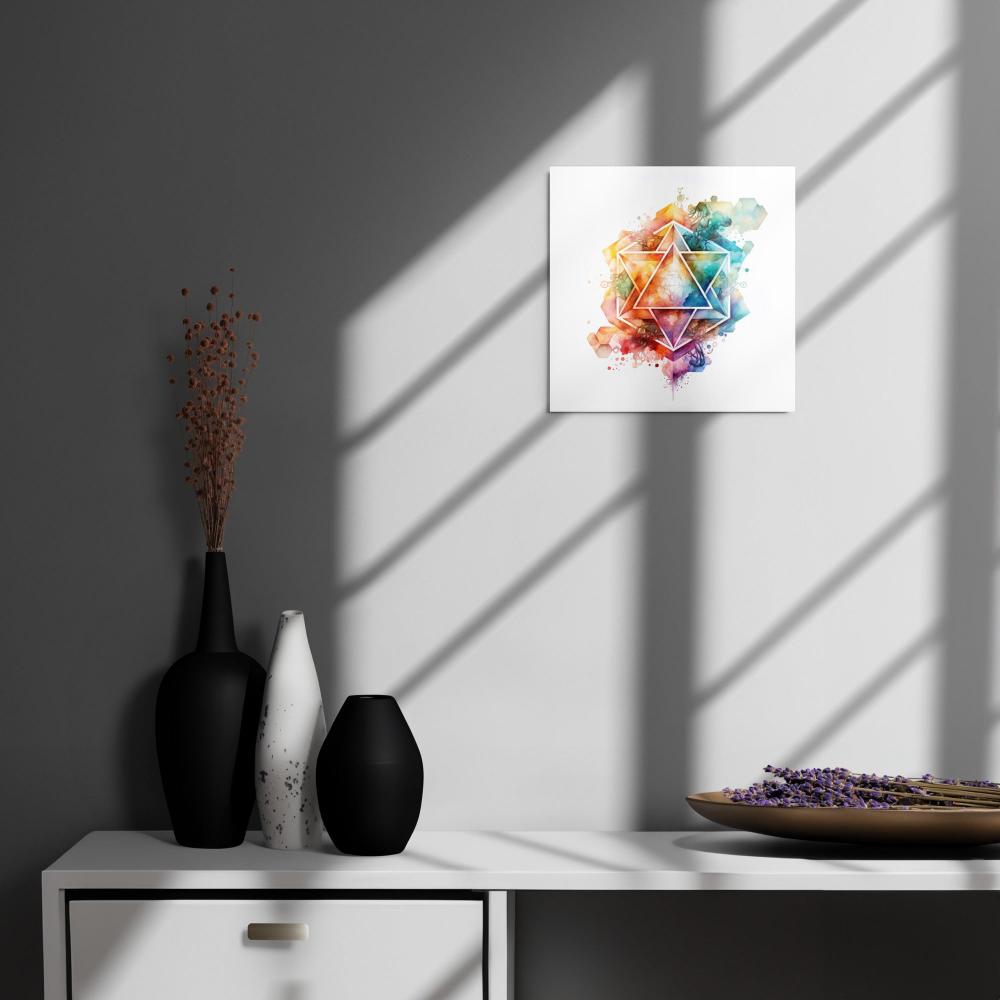 Sacred Geometry Watercolor Metal Print 10 - https://ascensionemporium.net