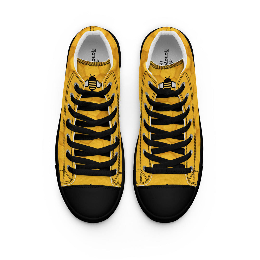 Honeycomb Men's High Top Sneakers - Black Outsole - https://ascensionemporium.net