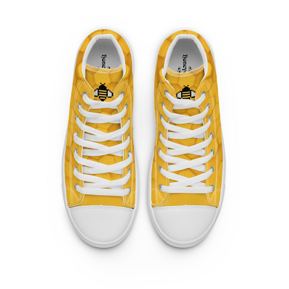 Honeycomb Men's High Top Sneakers - White Outsole - https://ascensionemporium.net