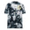 Happy Smiley Face Embroidered Oversized Tie Dye TShirt - Black & White Color - https://ascensionemporium.net