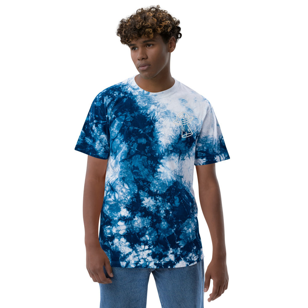 Flying Saucer UFO Embroidered Oversized Tie Dye TShirt — https://ascensionemporium.net