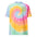 Winking Tongue Sticking Out Face Embroidered Oversized Tie-Dye TShirt - Sherbert Rainbow Color - https://ascensionemporium.net