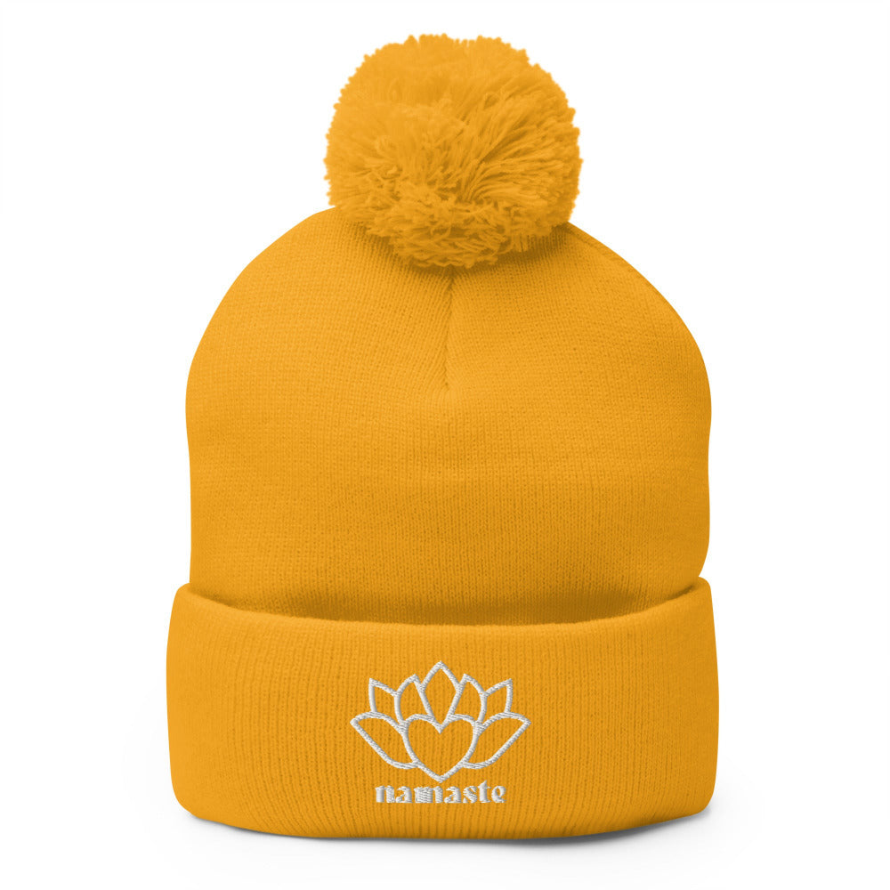 Namaste Pom-Pom Beanie -  Gold
