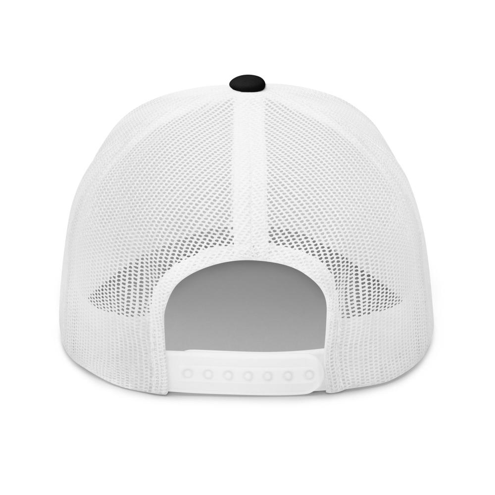 Gemini Zodiac Embroidered Curved Bill Trucker Hat - Black/White Color - https://ascensionemporium.net