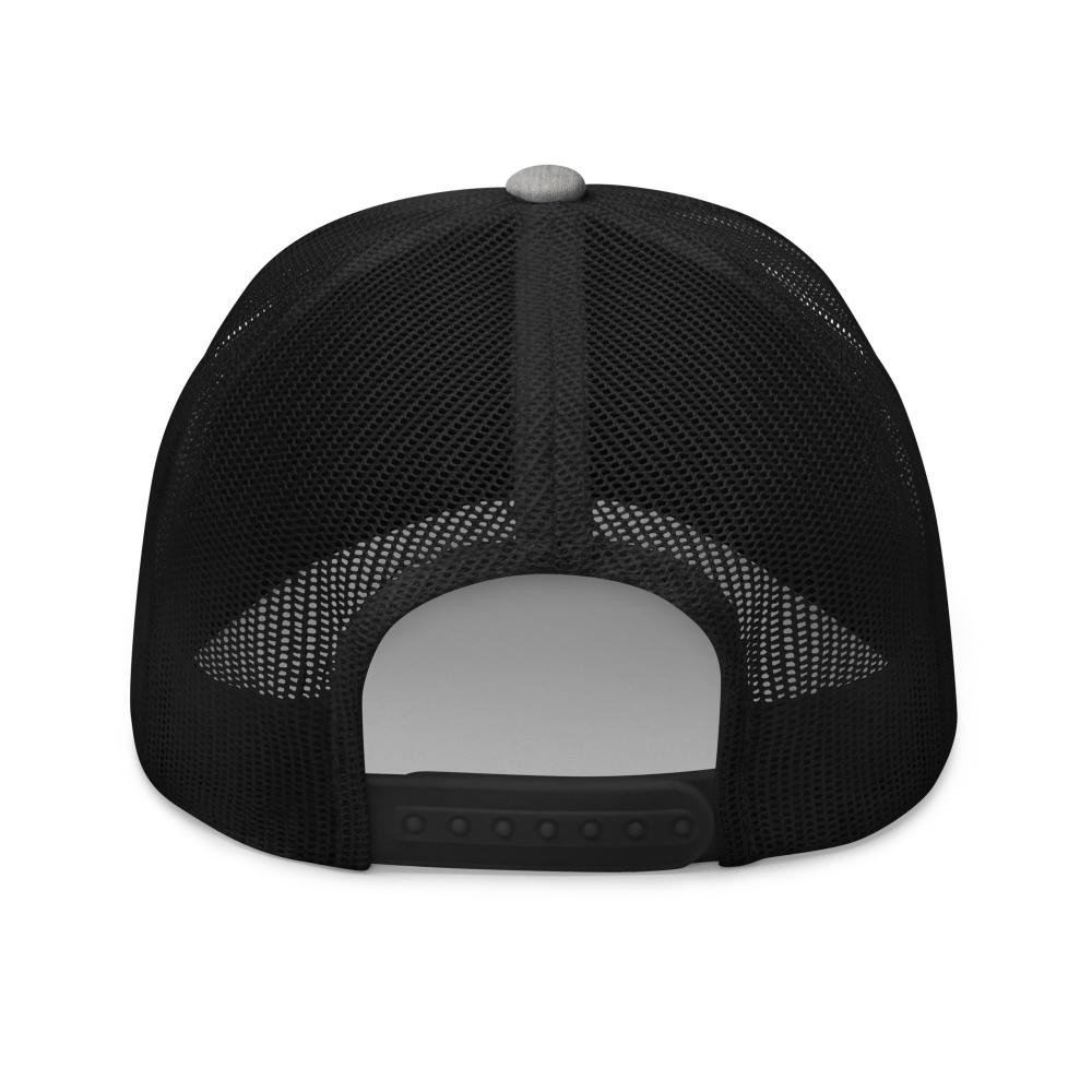 Gemini Zodiac Embroidered Curved Bill Trucker Hat - Heather/Black Color - https://ascensionemporium.net