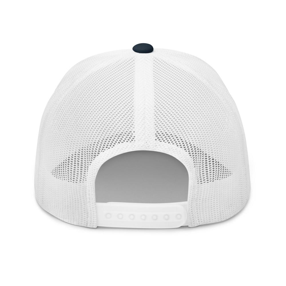 Gemini Zodiac Embroidered Curved Bill Trucker Hat - Navy/White Color - https://ascensionemporium.net