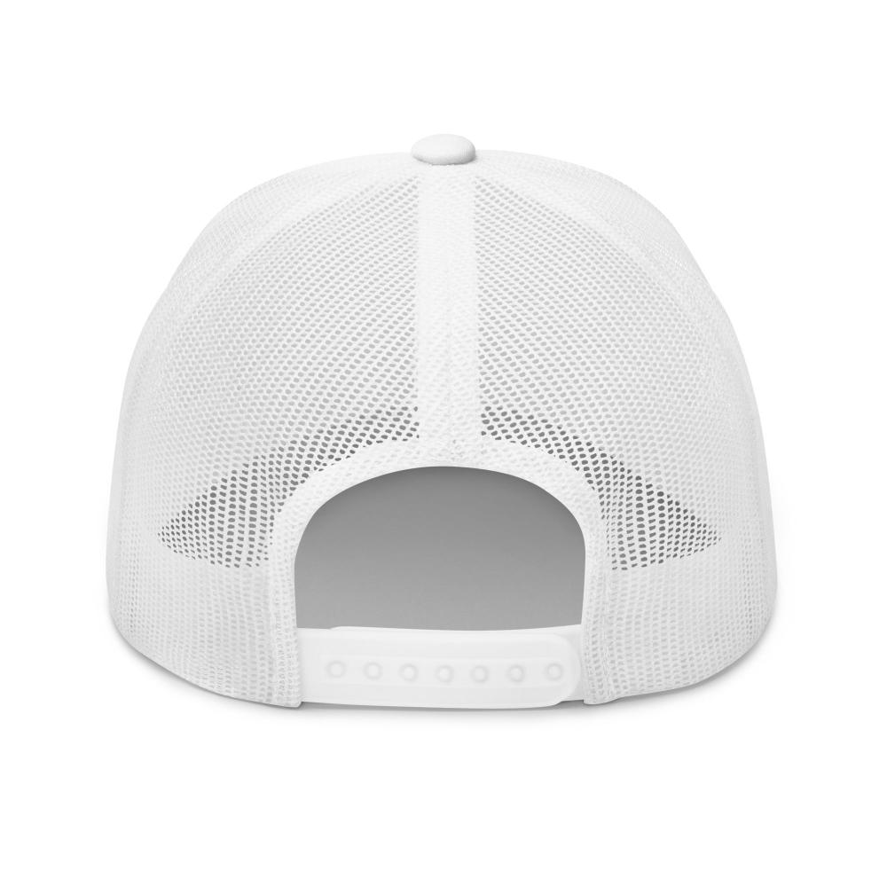 Aquarius Zodiac Embroidered Curved Bill Trucker Hat - White Color - https://ascensionemporium.net