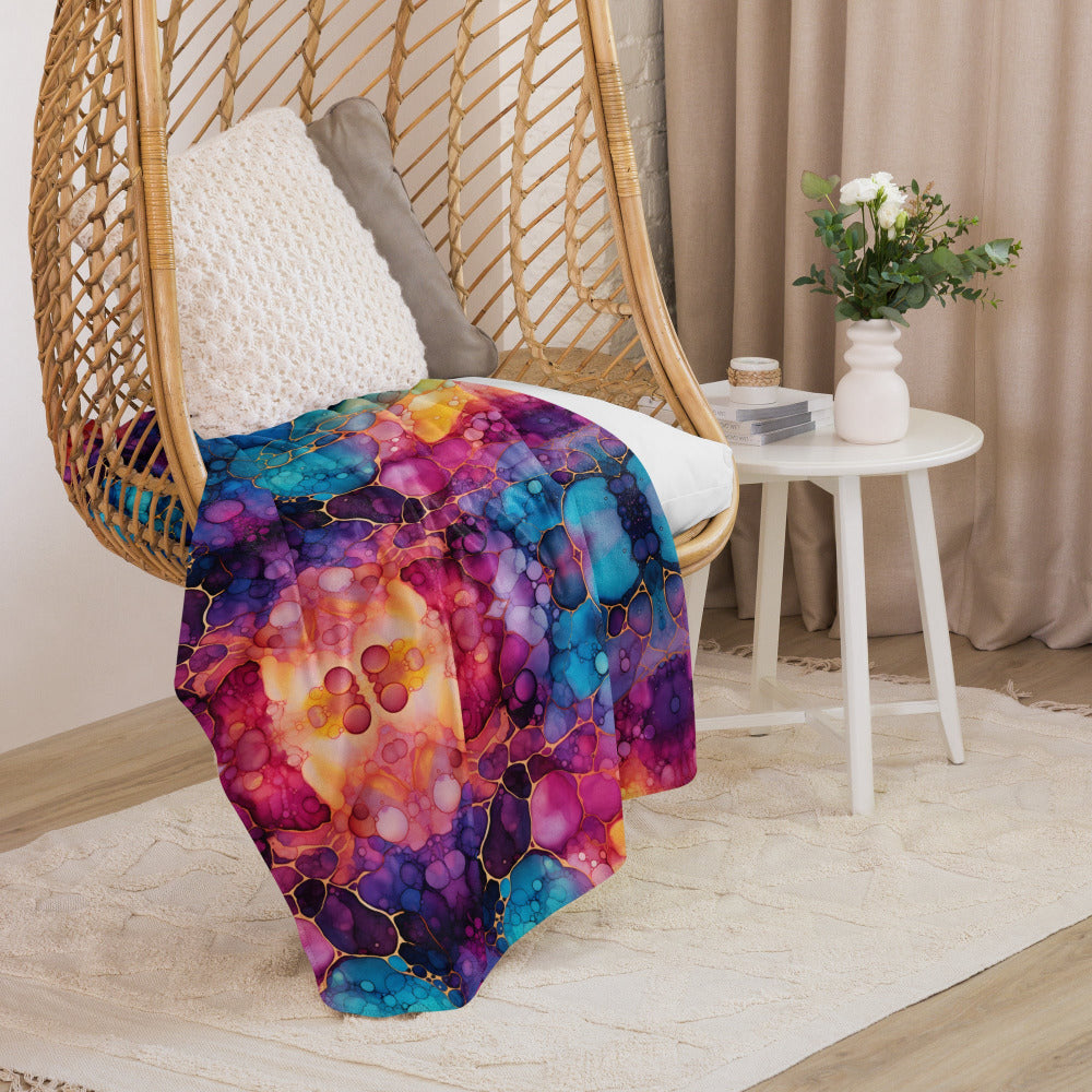 Colorful Multicolor Sherpa Blanket #1 - https://ascensionemporium.net