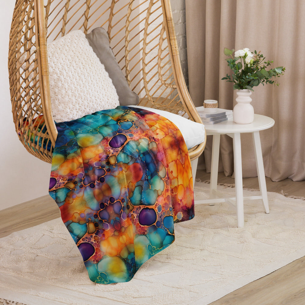 Colorful Multicolor Sherpa Blanket #2 - https://ascensionemporium.net