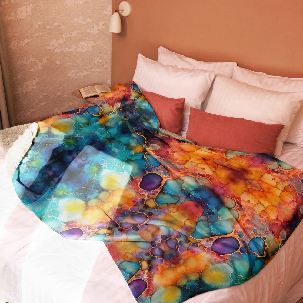 Colorful Multicolor Sherpa Blanket #2 - https://ascensionemporium.net