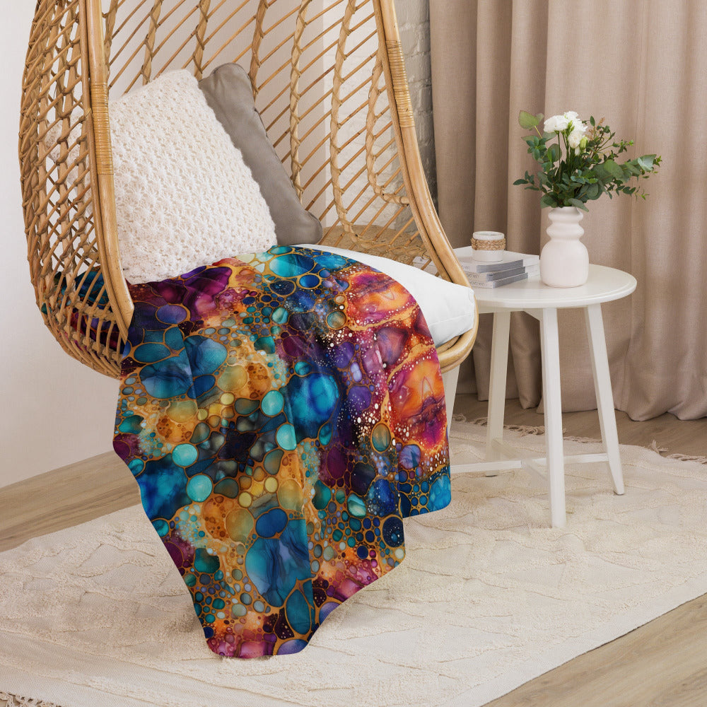 Colorful Multicolor Sherpa Blanket #3 - https://ascensionemporium.net