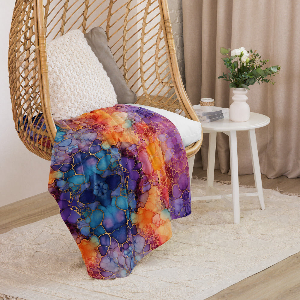 Colorful Multicolor Sherpa Blanket #4 - https://ascensionemporium.net