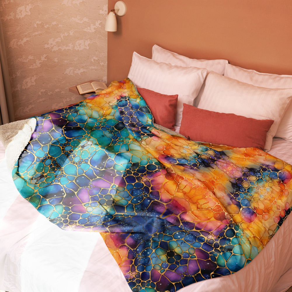 Colorful Multicolor Sherpa Blanket #7 - https://ascensionemporium.net